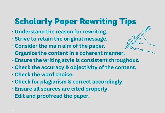 Scholarly Paper Rewriting Tips